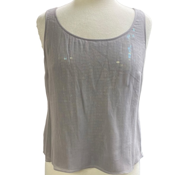 Lafayette 148 glittery top with silk overlay 8 - Picture 1 of 13